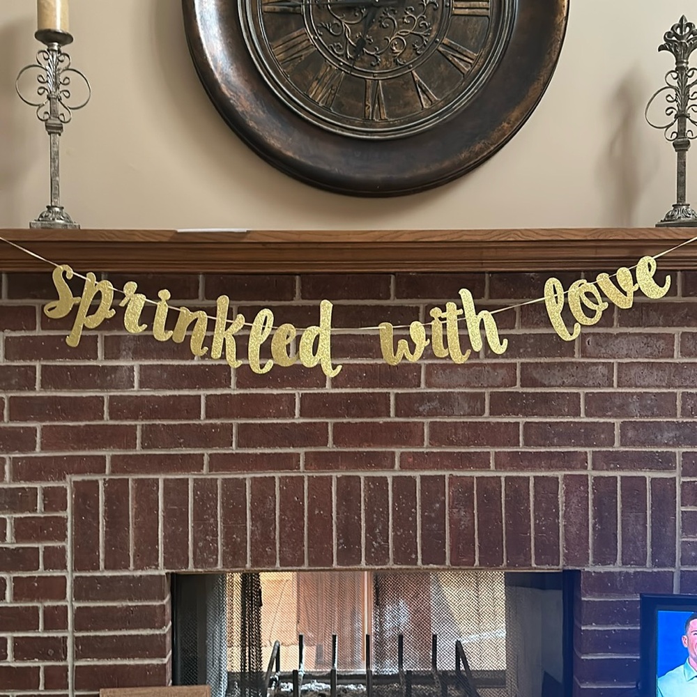 Sprinkled With Love Glitter Banner